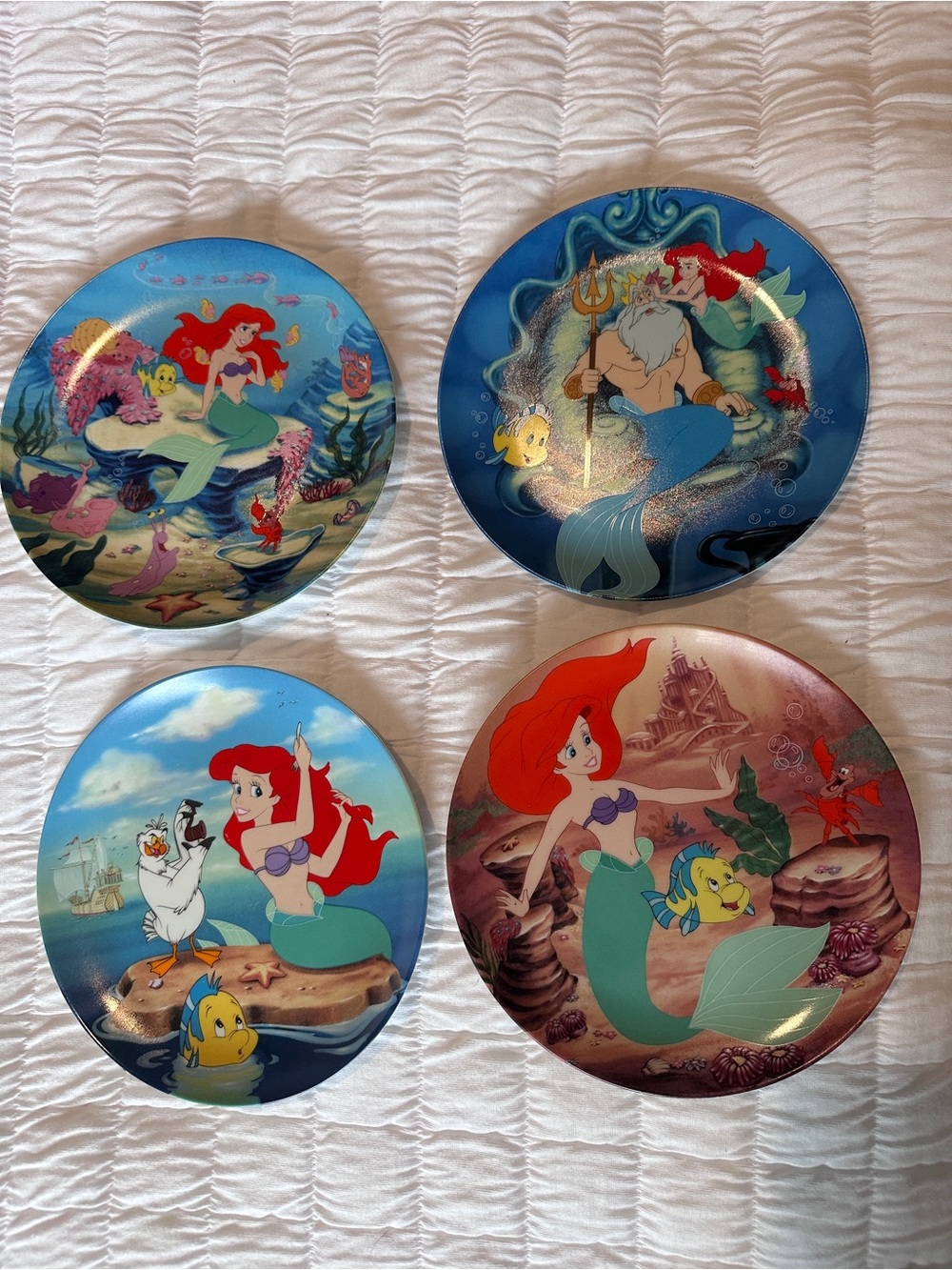 Disney The Little Mermaid Decorative Plate Set - Blue, Teal & Red Accents